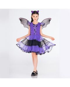 Purple elf princess dress with small wings