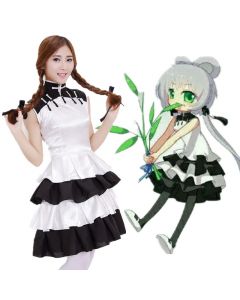 Luo Tianyi ancient style black and white short dress