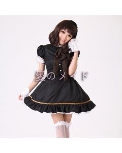Super cute lolita loli princess black and white princess dress