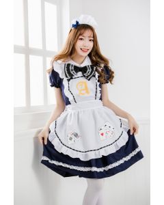 Japanese anime cos cute poker maid outfit