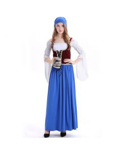 Women Solid color plus size Bavarian Oktoberfest Costume Halloween Cosplay