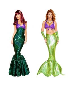 Mermaid sexy wrapped princess dress cosplay playing clothes