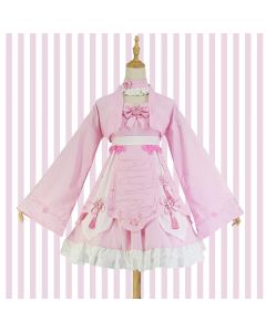 Han element embroidery pink lolita dress 