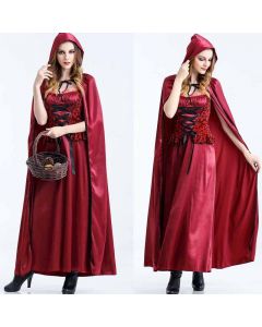 Little red cape red cape long dress