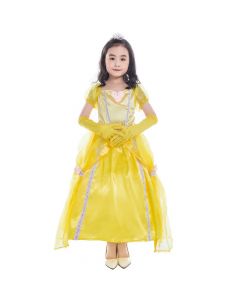 Girls yellow Belle Princess Halloween stage costume