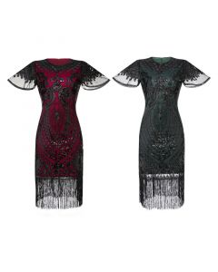20s Costumes  lace sexy sequin fringe dress 