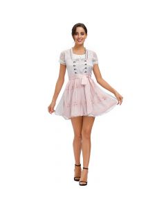 Women Pink embroidered Skirt Oktoberfest Costume 