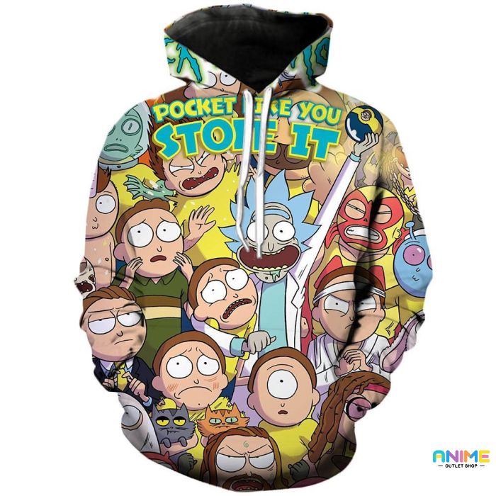 Buy Pocket Ricks | Rick and Morty 3D Printed Unisex Hoodies for only 31.29