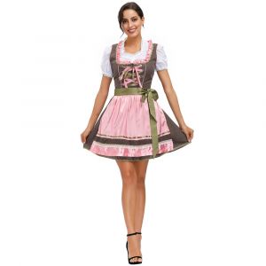 Women Brown Skirt Bavarian Oktoberfest Costume 