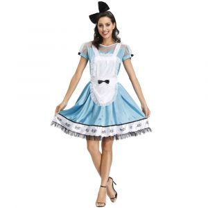 Women Solid color Oktoberfest Maid Costume Halloween Cosplay