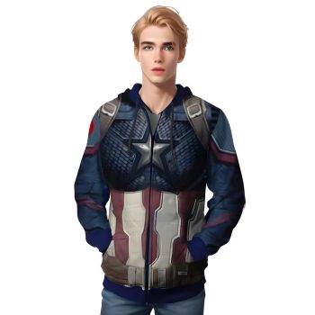 Unisex Captain America 3D Print Fashion Hoodies