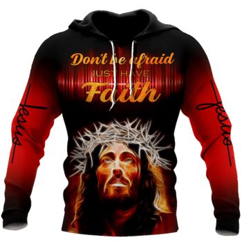  Street Style Red Headshot Pattern Jesus Hoodie