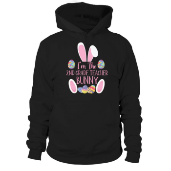 2nd grade teacher bunny rabbit easter day easter hoodies