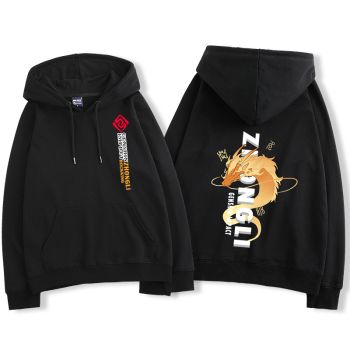 Elegant Genshin Impact Zhongli Anime The Black Hoodie