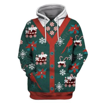  Popular Green Snow Pattern Christmas Hoodie