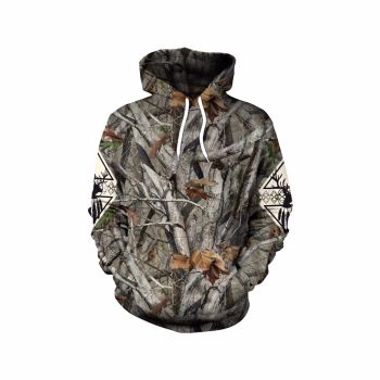 Classical And Elegance Brown Leaves Pattern Scenery Hoodie