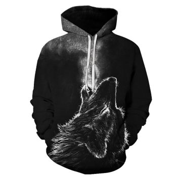 Precious Red Wolf Pattern Animals Hoodie