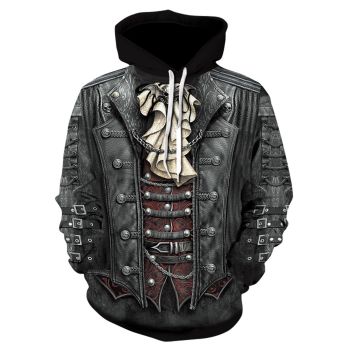 Precious Black Skull Pattern Halloween Hoodie