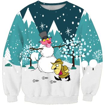 Generous And Beautiful Green White Snow Pattern Christmas Hoodie