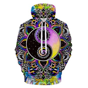Generous And Beautiful Colorful Tai Chi Pattern Tai Chi Hoodie