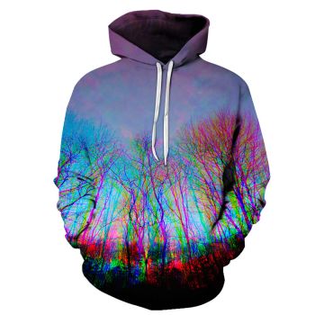 Precious Purple Tree Pattern Scenery Hoodie