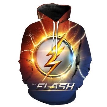 Gorgeous Orange Flash Pattern Flash Hoodie