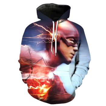 Fashion Blue Red Flash Pattern Flash Hoodie