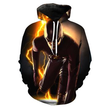 Street Style Brown Flash Pattern Flash Hoodie