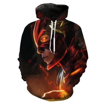 Classical And Elegance Red Flash Pattern Flash Hoodie