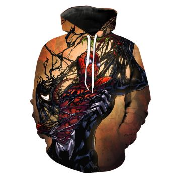 Temperament Orange Monster Pattern Venom Hoodie