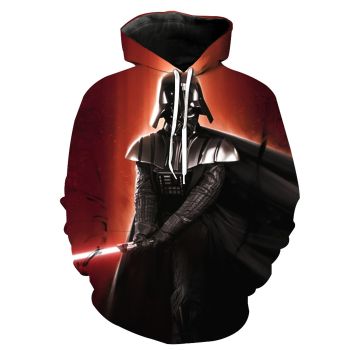 Precious Red Black Sword Pattern Star Wars Hoodie