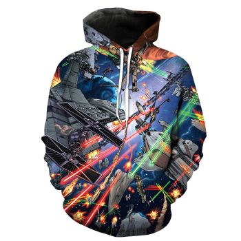 Fashion And Gorgeous Colorful Gun Pattern Star Wars Hoodie