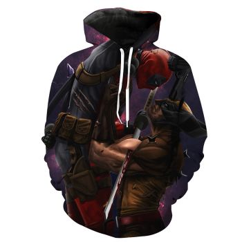 Popular And Vintage Brown Deadpool Pattern Deadpool Hoodie
