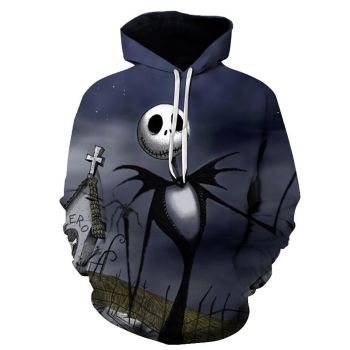 Popular Blue Skull Pattern Halloween Hoodie