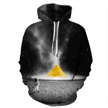 Pretty Black Astronauts Pattern Starsky Hoodie