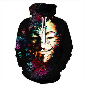 Fashion And Gorgeous Black Skull Pattern Animals Hoodie