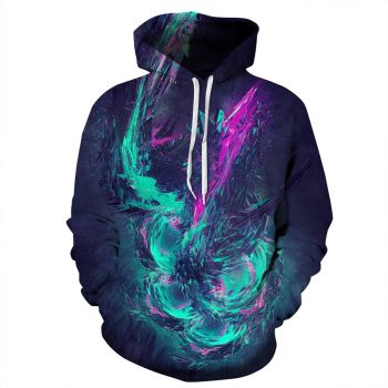 Loose And Fashion Colorful Dragon Pattern Animals Hoodie