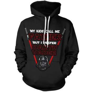 Vintage  Black Skull Pattern Star Wars Hoodie
