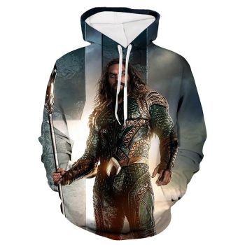 Loose Blue Headshot Pattern Neptune Hoodie