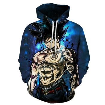 Generous And Beautiful Blue Headshot Pattern Dragonball Hoodie