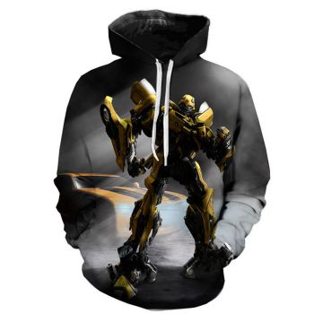 Cute Black Transformers Pattern Transformers Hoodie