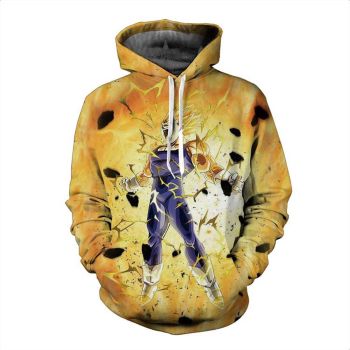 Cute And Loose Yellow Headshot Pattern Dragonball Hoodie