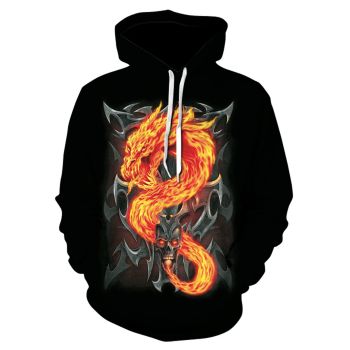 Gorgeous Black Skull Pattern Halloween Hoodie