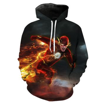 Street Red Flash Pattern Flash Hoodie