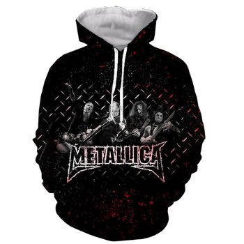Temperament Black Rock Pattern Music Hoodie