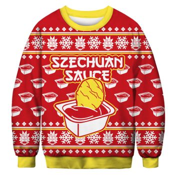 Classical  Red Snow Pattern Christmas Hoodie