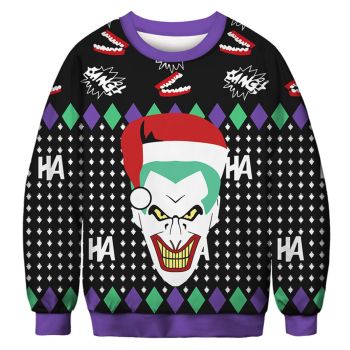 Street Black Clowns Pattern Christmas Hoodie