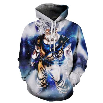 Precious And Gorgeous Blue Sun Wukong Pattern Dragonball Hoodie