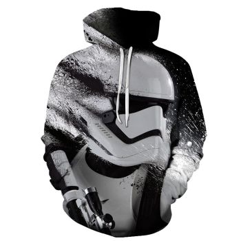 Temperament Black White Gun Pattern Star Wars Hoodie