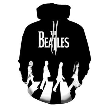 Classical  Black Alphabet Pattern Beatles Hoodie